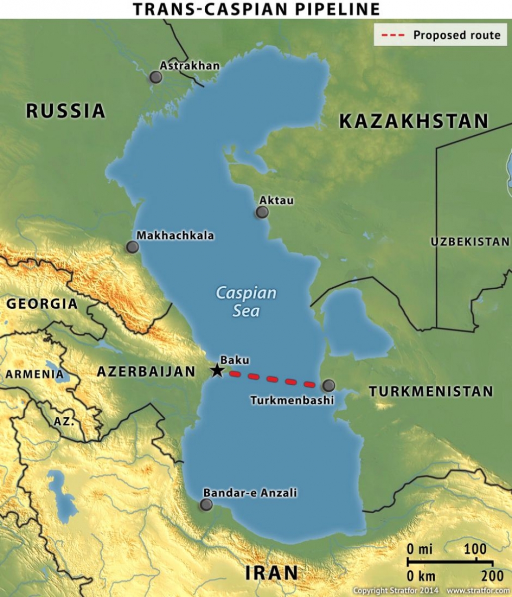 каспийское море на карте