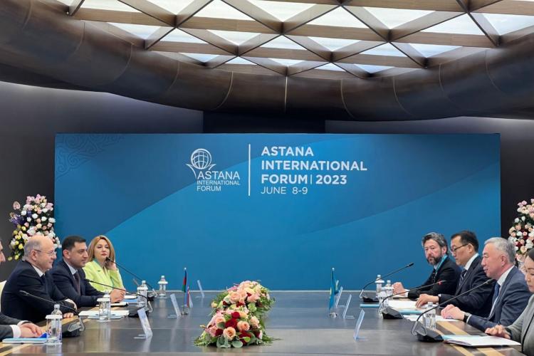 2023_06_09_Serik Zhumangarin with Parviz Shahbazov ar the Astana International Forum - AIF 2023.jpg