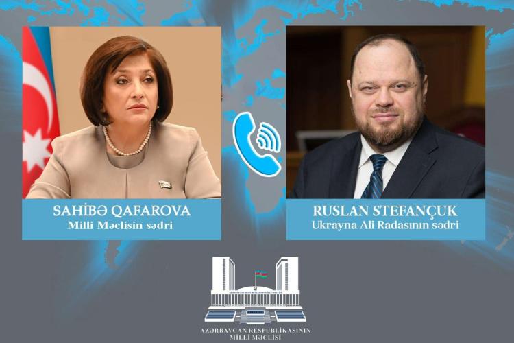 Azerbaijani, Ukrainian Parliament Speakers hold phone conversation