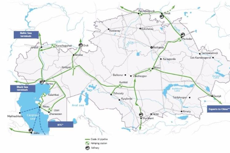 Kazakhstan considers redirecting oil from CPC to KazTransOil pipelines